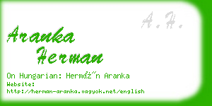 aranka herman business card